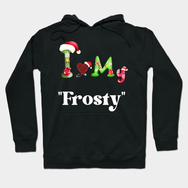 Xmas with "Frosty" Hoodie by Tee Trendz